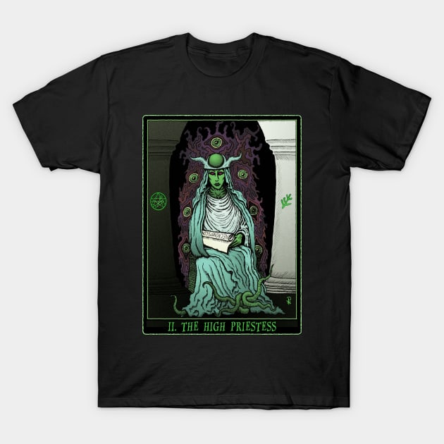 High Priestess of Cthulhu T-Shirt by azhmodai